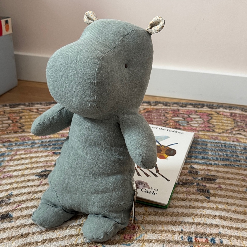 NWT | Maileg| Medium Blue Grey Hippo